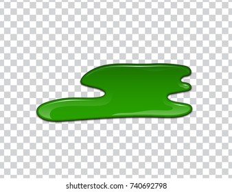 Green liquid, splashes and smudges. Slime vector illustration.