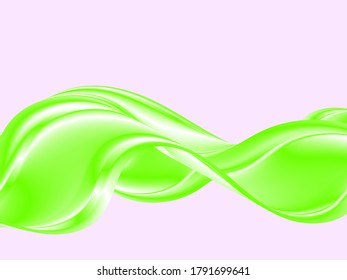 
Green Liquid Stream Wave Paint Flowing Liquid Abstract Background