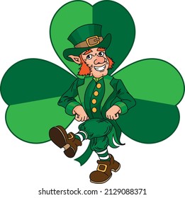 Green little irish
leprechaun for St. Patrick's Day