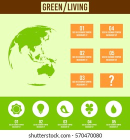 Green living concept infographic