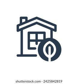 Green Living Vector Icon Illustration for Earth Day