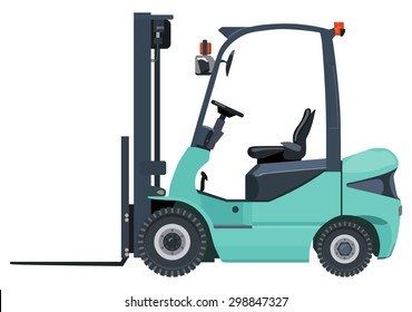 Green loader on a white background