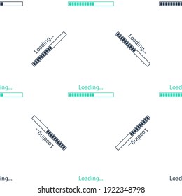 Green Loading icon isolated seamless pattern on white background. Progress bar icon. Vector.