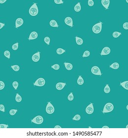 Green Location fishing icon isolated seamless pattern on green background. Fishing place.  Vector Illustration