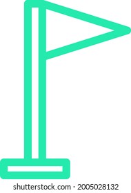 Green location flag, illustration, vector on a white background.