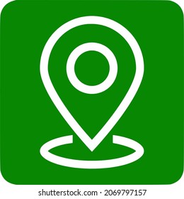 icono de ubicación verde, ilustración vectorial