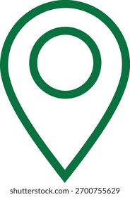 Design de ícone de ponteiro de localização verde para aplicativos de mapas e navegação