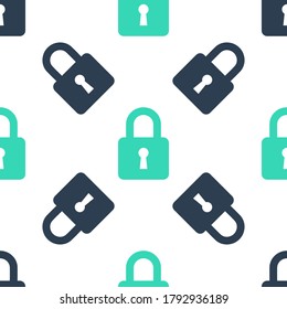 Icono de bloqueo verde aislado patrón transparente en fondo blanco. Señal de bloqueo. Seguridad, seguridad, protección, concepto de privacidad.  Vector
