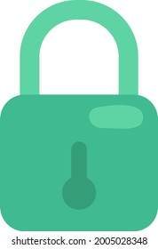 Bloqueo verde, ilustración, vector sobre un fondo blanco.