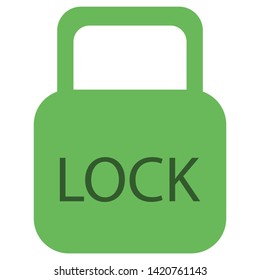 Green Lock Vector Icon Block Icon Stock Vector (Royalty Free ...