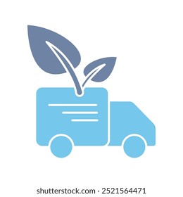 green logistics concept line icon. Simple element illustration. green logistics concept outline symbol design.