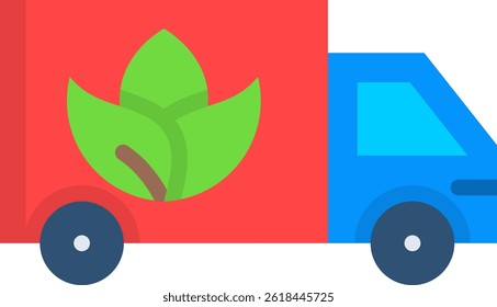 Ícone de logística verde Ilustração de vetor plano