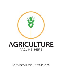 Green logo creative template design. Logo for nature and agriculture products.