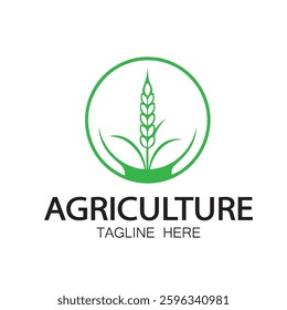 Green logo creative template design. Logo for nature and agriculture products.