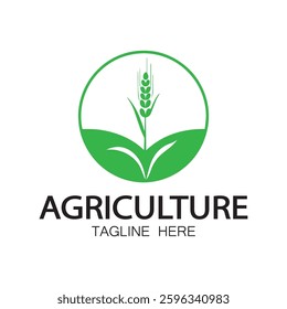 Green logo creative template design. Logo for nature and agriculture products.