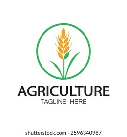 Green logo creative template design. Logo for nature and agriculture products.