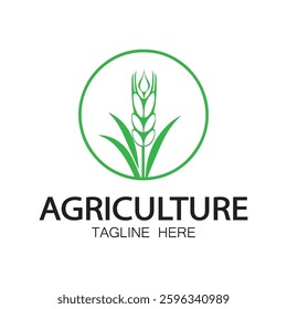 Green logo creative template design. Logo for nature and agriculture products.