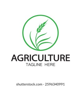 Green logo creative template design. Logo for nature and agriculture products.