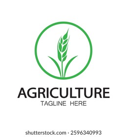 Green logo creative template design. Logo for nature and agriculture products.