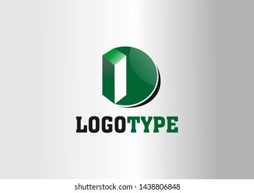Green logo design for industry.