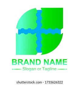Green Logo Design with Natural Color. Creative Concept Ideas of  Business or Company Plan.