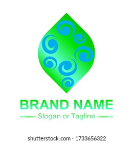 Green Logo Design with Natural Color. Creative Concept Ideas of  Business or Company Plan.