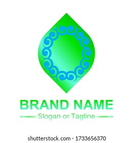 Green Logo Design with Natural Color. Creative Concept Ideas of  Business or Company Plan.