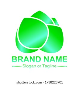 Green Logo Design with Natural Color. Creative Concept Ideas of  Business or Company Plan.