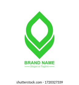 Green Logo Design with Nature Color. Creative Concept Ideas of  Business or Company Plan.