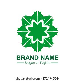 Green Logo Design with Nature Color. Creative Concept Ideas of  Business or Company Plan.