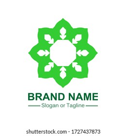 Green Logo Design with Nature Color. Creative Concept Ideas of  Business or Company Plan.
