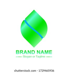 Green Logo Design with Nature Color. Creative Concept Ideas of  Business or Company Plan.