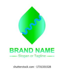 Green Logo Design with Nature Color. Creative Concept Ideas of  Business or Company Plan.