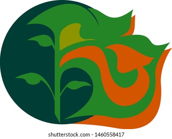 Green logo, inspired by the shape of tree, represents nature friendly company or organization who uses it.