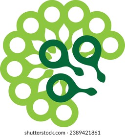 Logotipo verde, logotipo, abstracto, geométrico, geométrico, ecológico, ecología