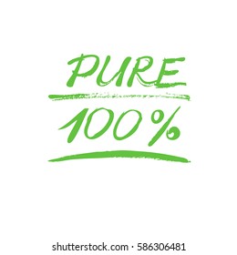 Green logo on white background. Vector hand drawn graphic illustration.