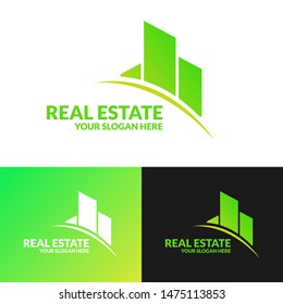green logo real estate, elegan logo real estate