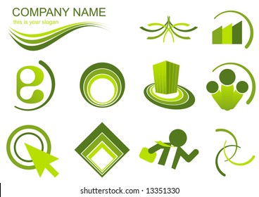 green logo set