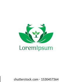 Green logo that show care about environment