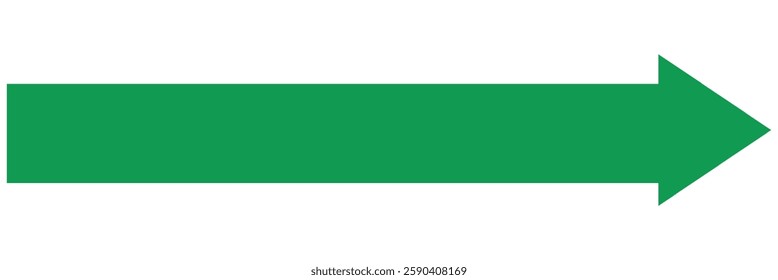 green long arrow . Long arrow icon.  flat style Arrow on a white background.Long arrow icon.