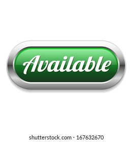 Green long available button with metallic border