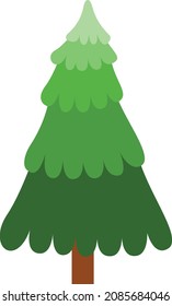 Grüner, langer kreativer Baum - mit Blättern