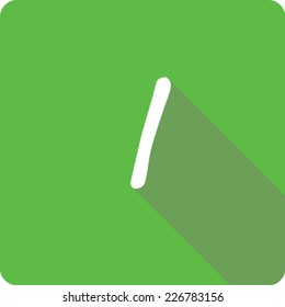 Green Long Shadow Icon of the Letter I