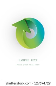 Green looped aroow. Eps10 .Image contain transparency and various blending modes