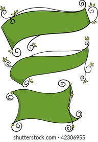 Green loose banners