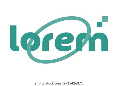 Diseño único del logotipo del lorem verde
