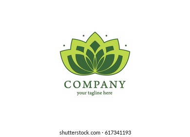 Green Lotus Beauty Reflexology Nature Generic Logo