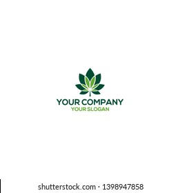 green lotus flower logo design vector