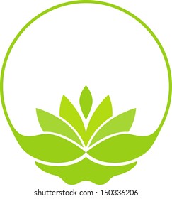 Green lotus symbol