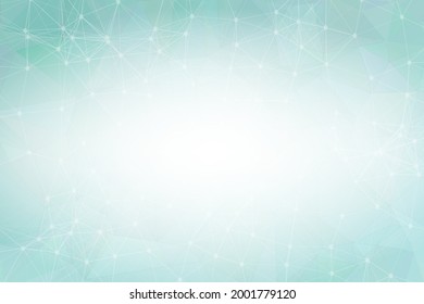 Green low poly background. Polygonal design pattern. Bright mosaic modern geometric design, Creative Design Templates. Connected lines with dots.